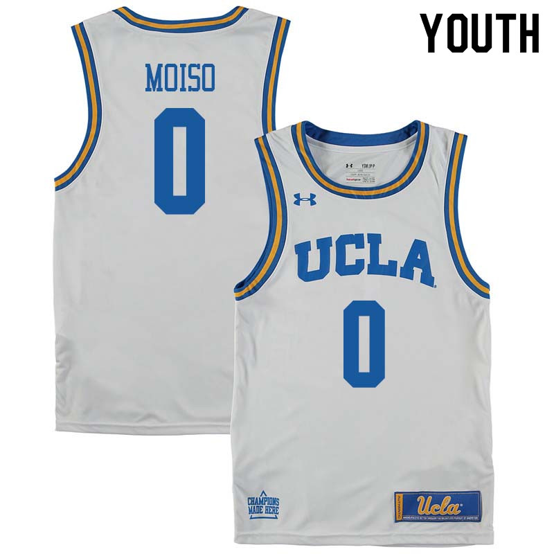 Youth #0 Jerome Moiso UCLA Bruins College Basketball Jerseys Sale-White - Click Image to Close